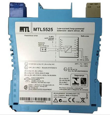 MTL5525	Водитель Alam соленоида барьера безопасности MTL низкоточной приведенный в действие петлей