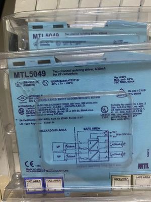 MTL5049 изолирует и передает два сигнала 4/20 мА от контроллера, расположенного в безопасной зоне, к двум нагрузкам, расположенным во взрывоопасной зоне.
